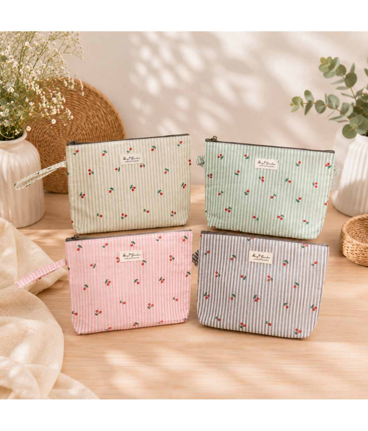 Bolso cereza grande
