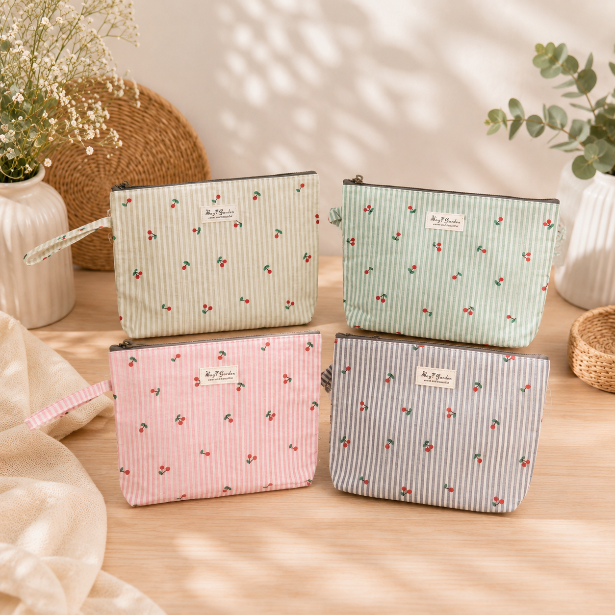 Bolso cereza grande