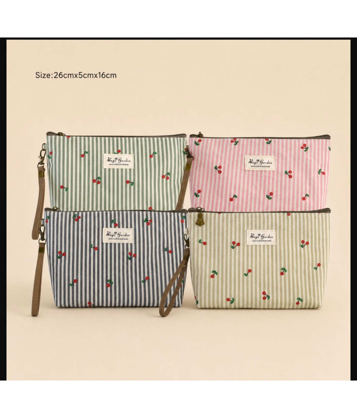 Bolso mano cereza mediano