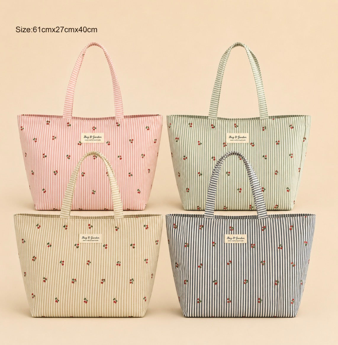 Bolso playa cereza