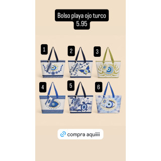 Bolso playa ojo turco