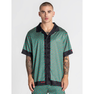 CAMISA DE SATÉN VERDE GK MANIA