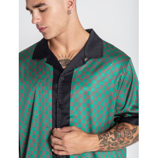 CAMISA DE SATÉN VERDE GK MANIA
