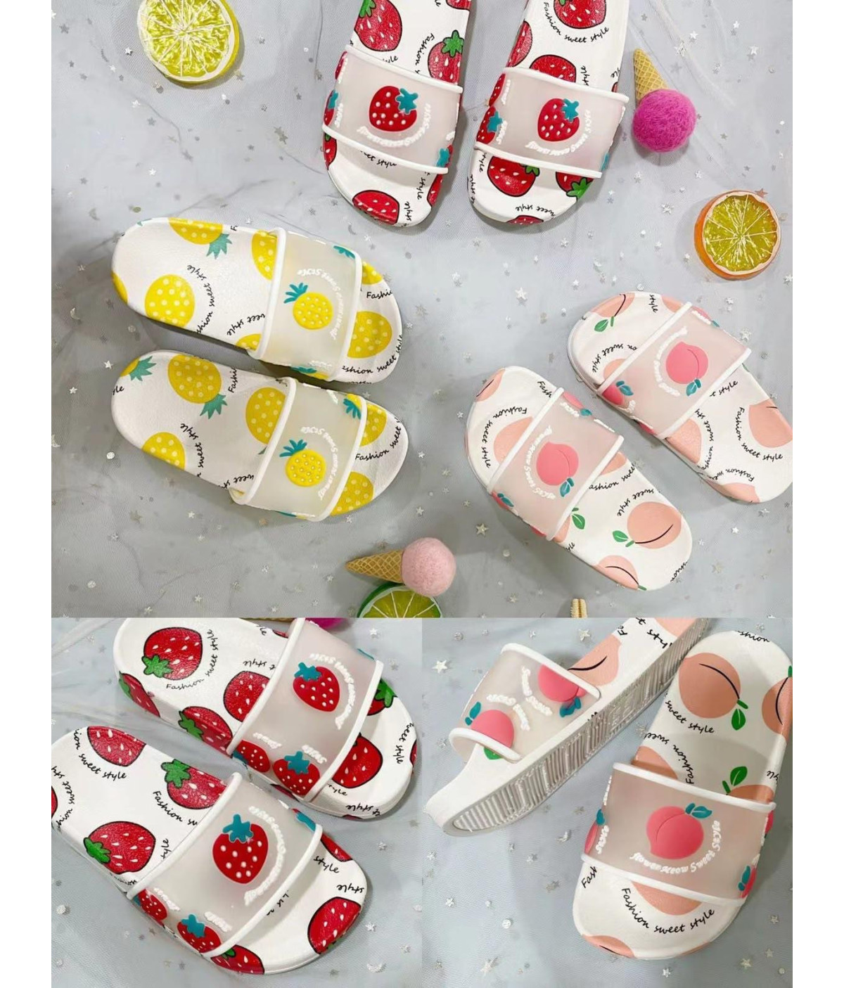 Chanclas frutas