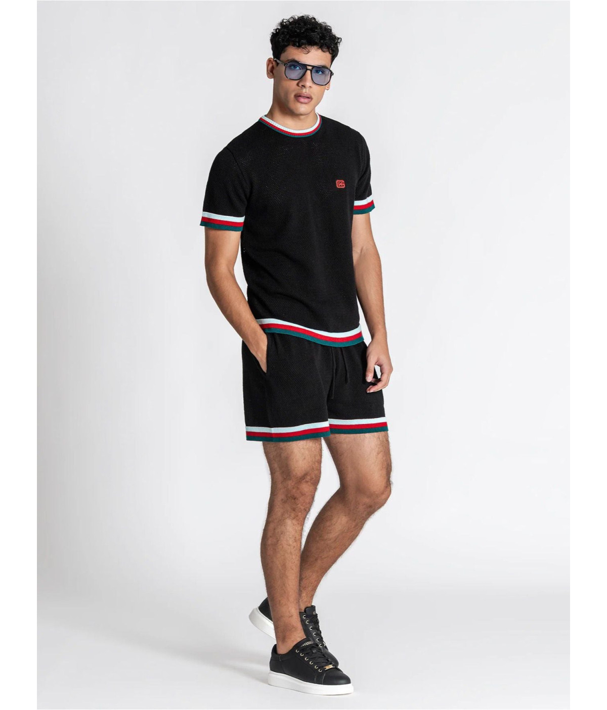 CONJUNTO DE PUNTO NEGRO STRIPED GK.