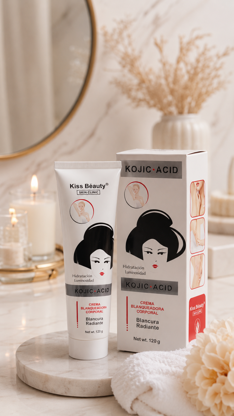 Crema blanqueadora corporal
