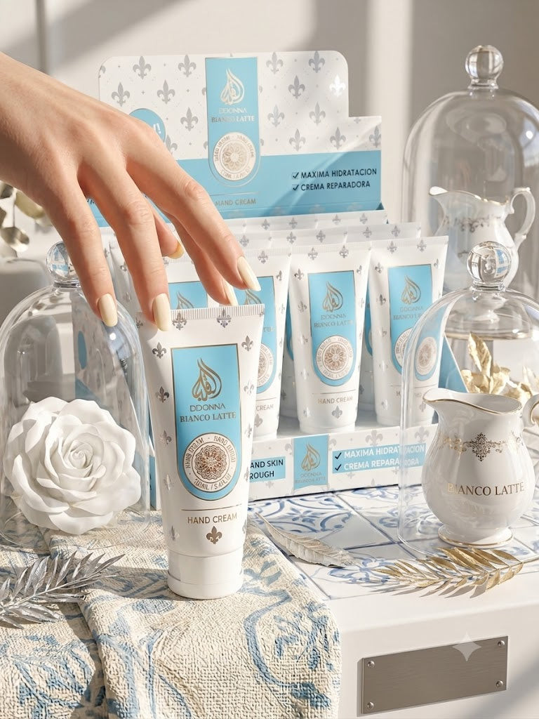 Crema de manos blanco late