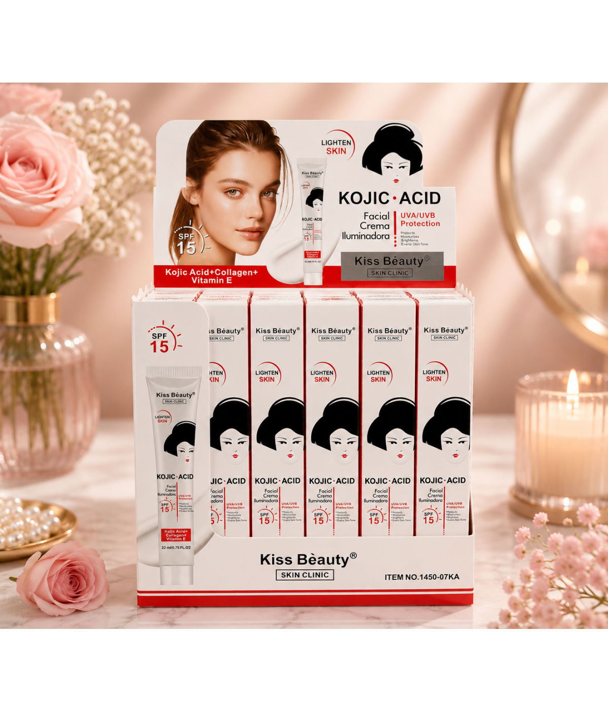 Crema facial iluminadora coreana