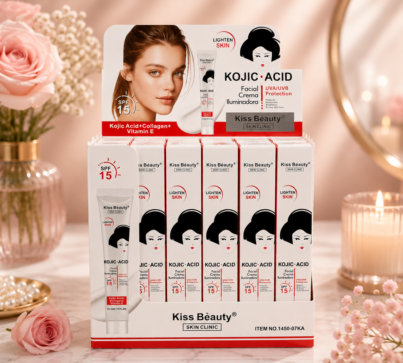 Crema facial iluminadora coreana