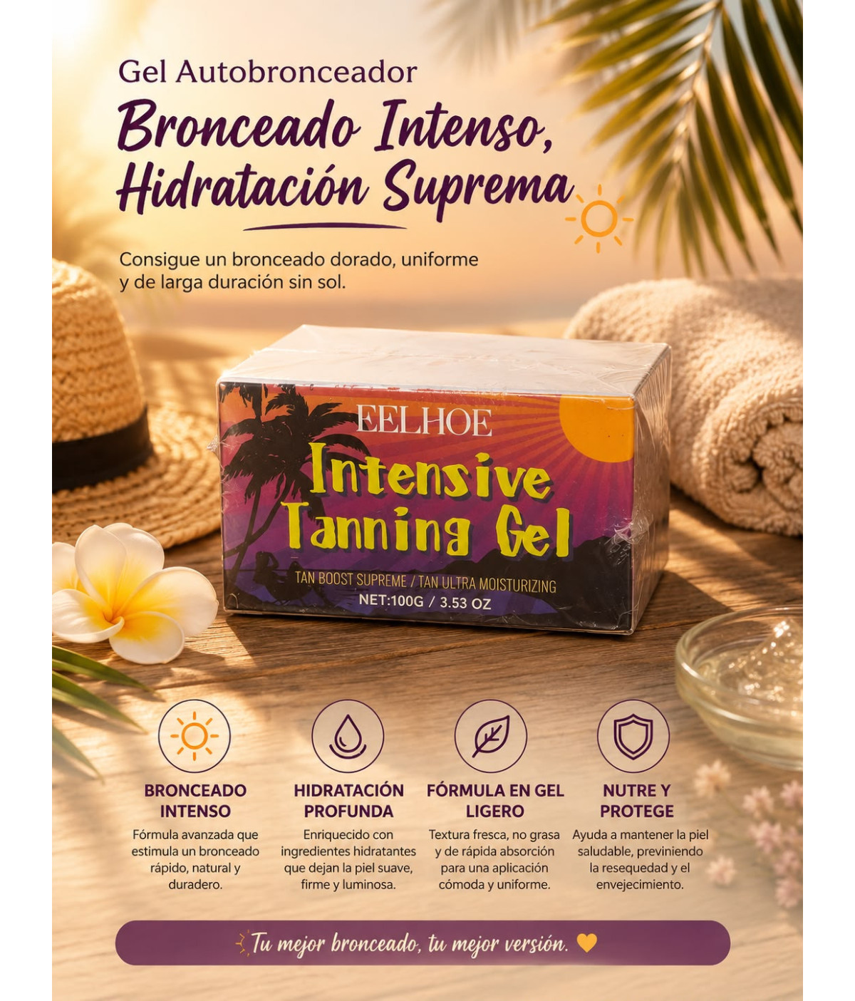 Gelantina autobronceador