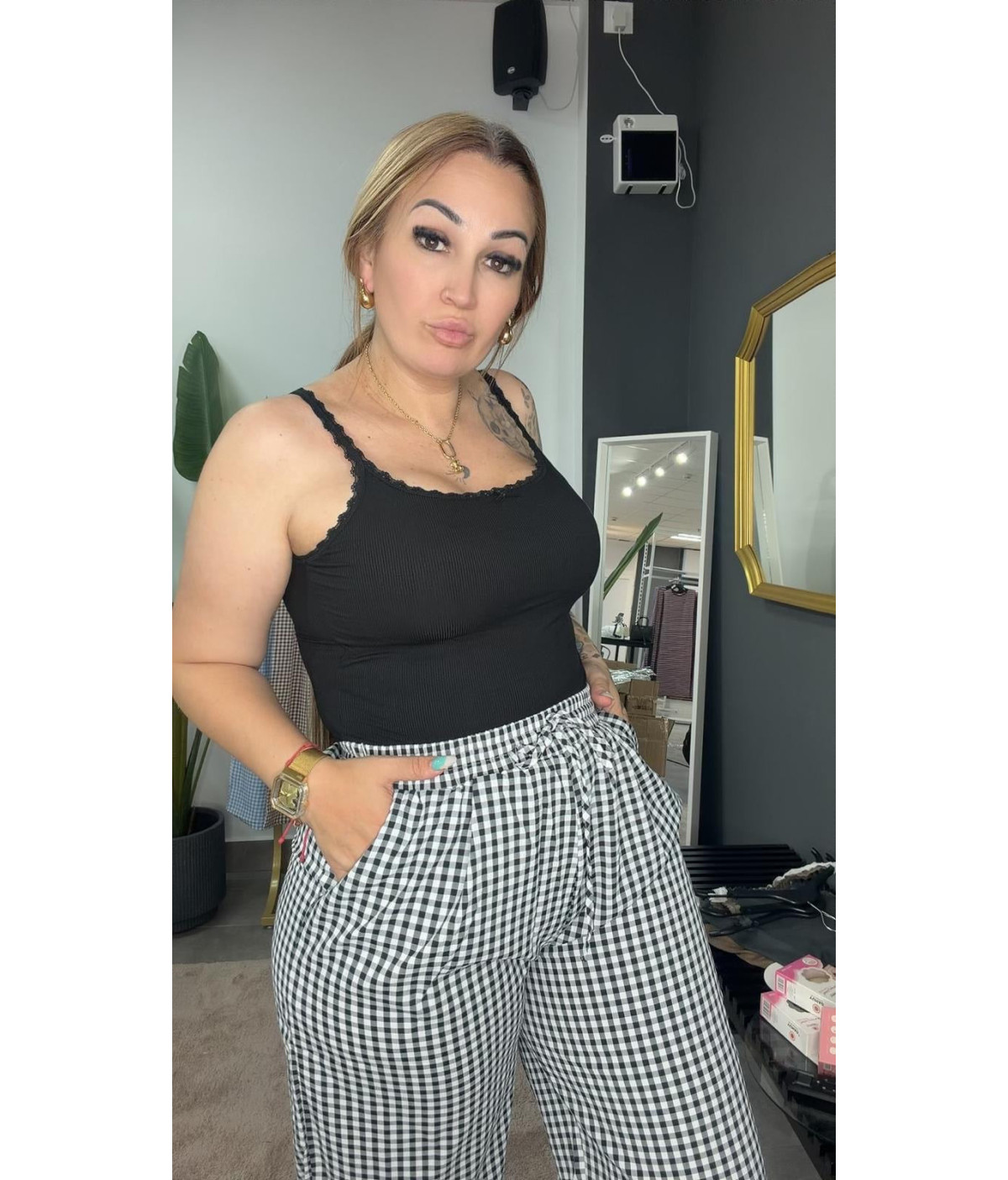 Pantalón cuadritos