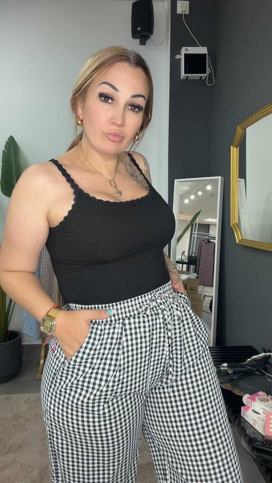 Pantalón cuadritos
