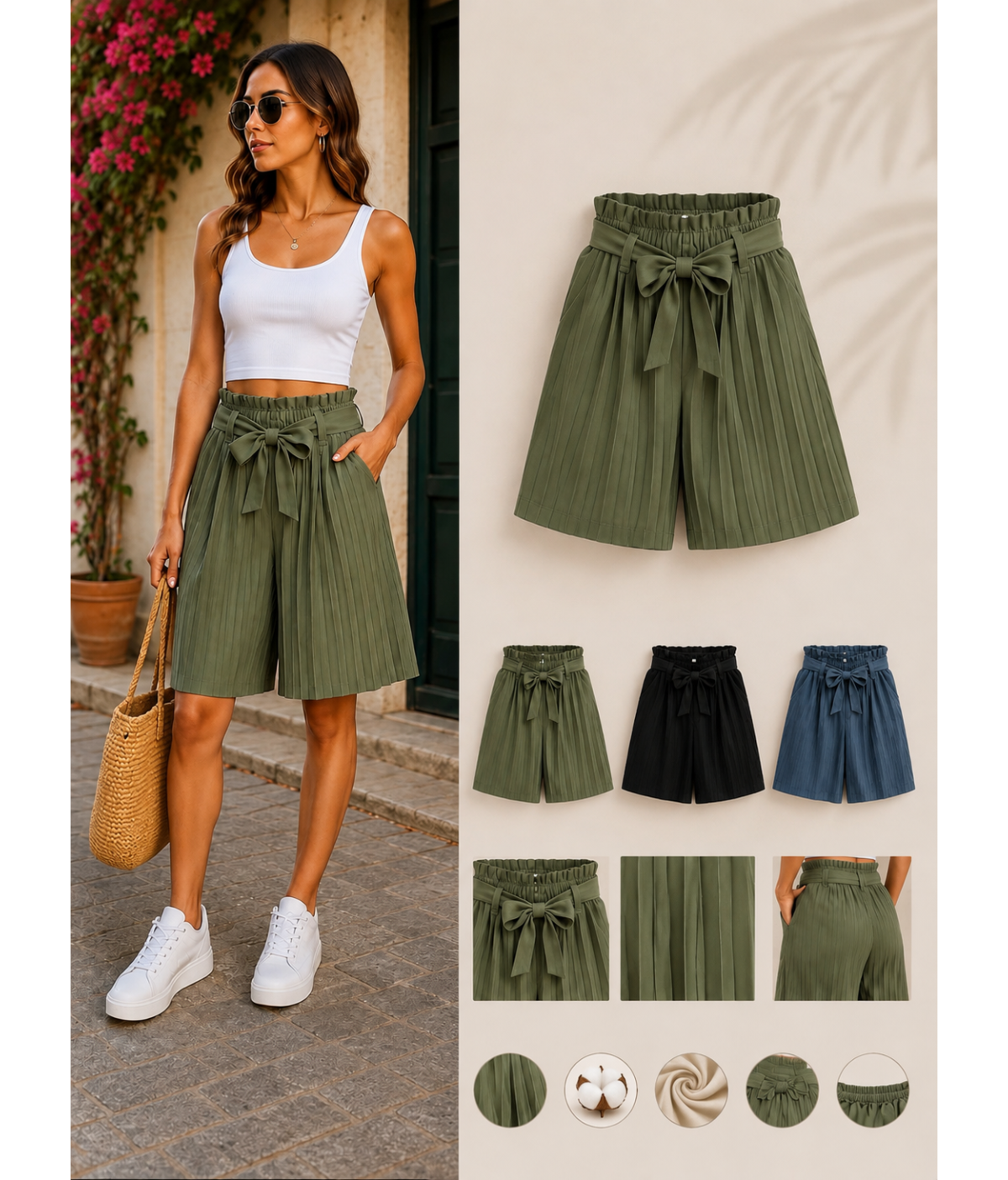 Pantalón plisado