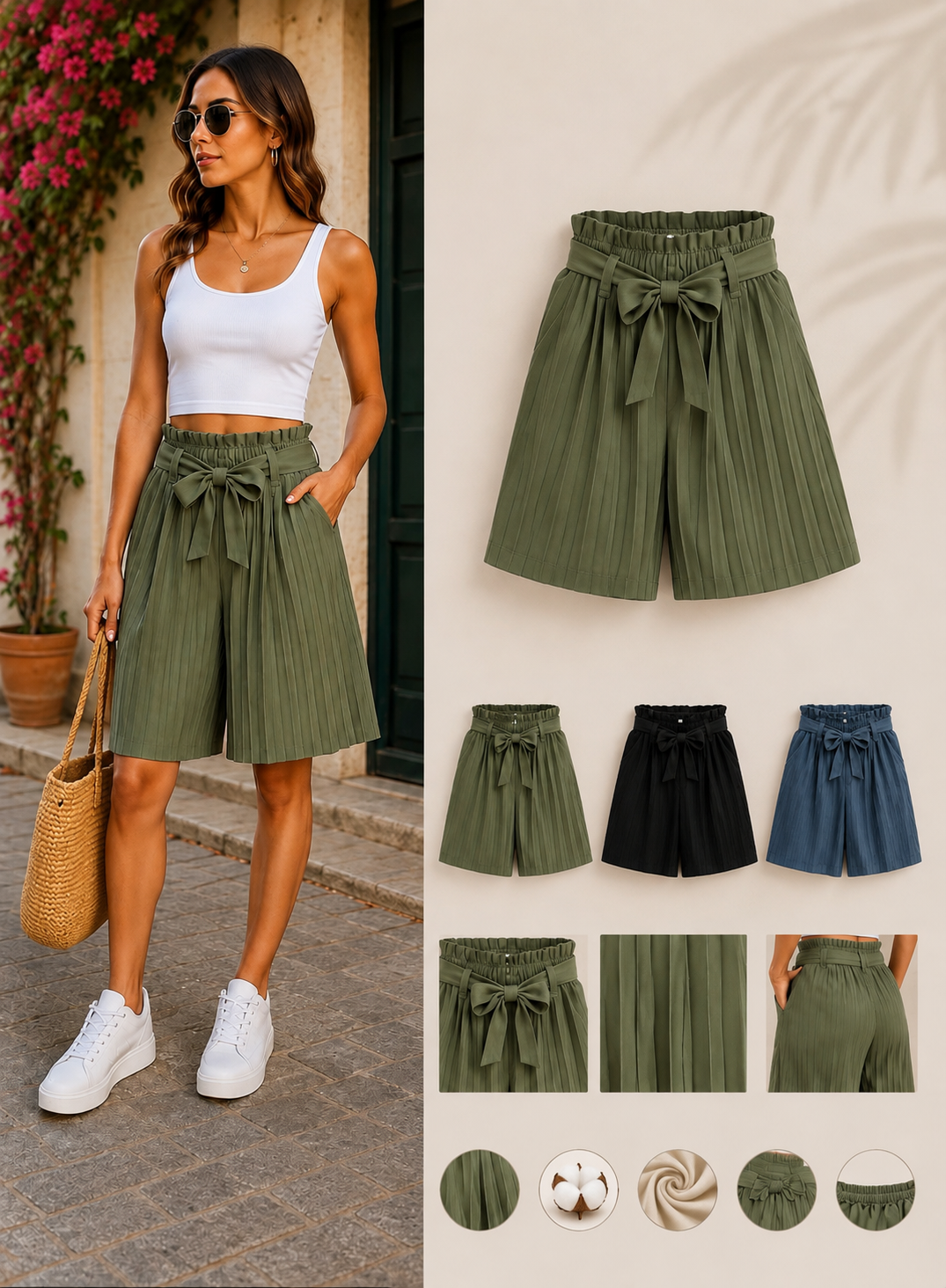 Pantalón plisado