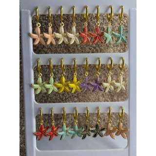 Pendiente de estrella colores.