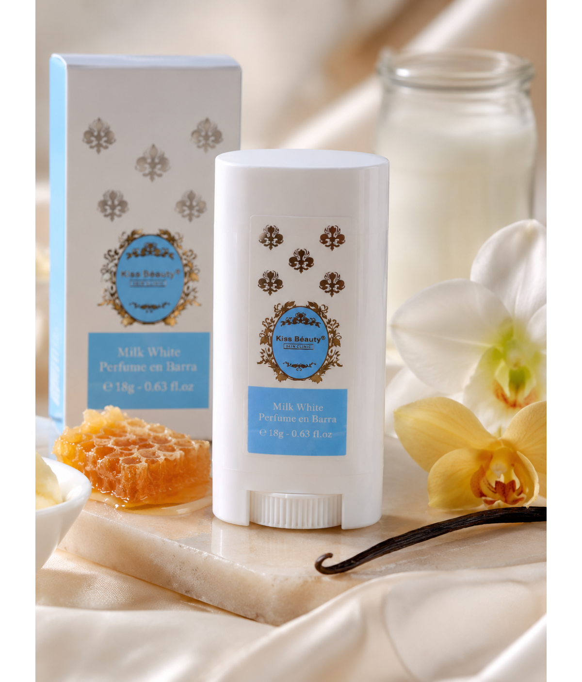 Perfume en barra blanco late