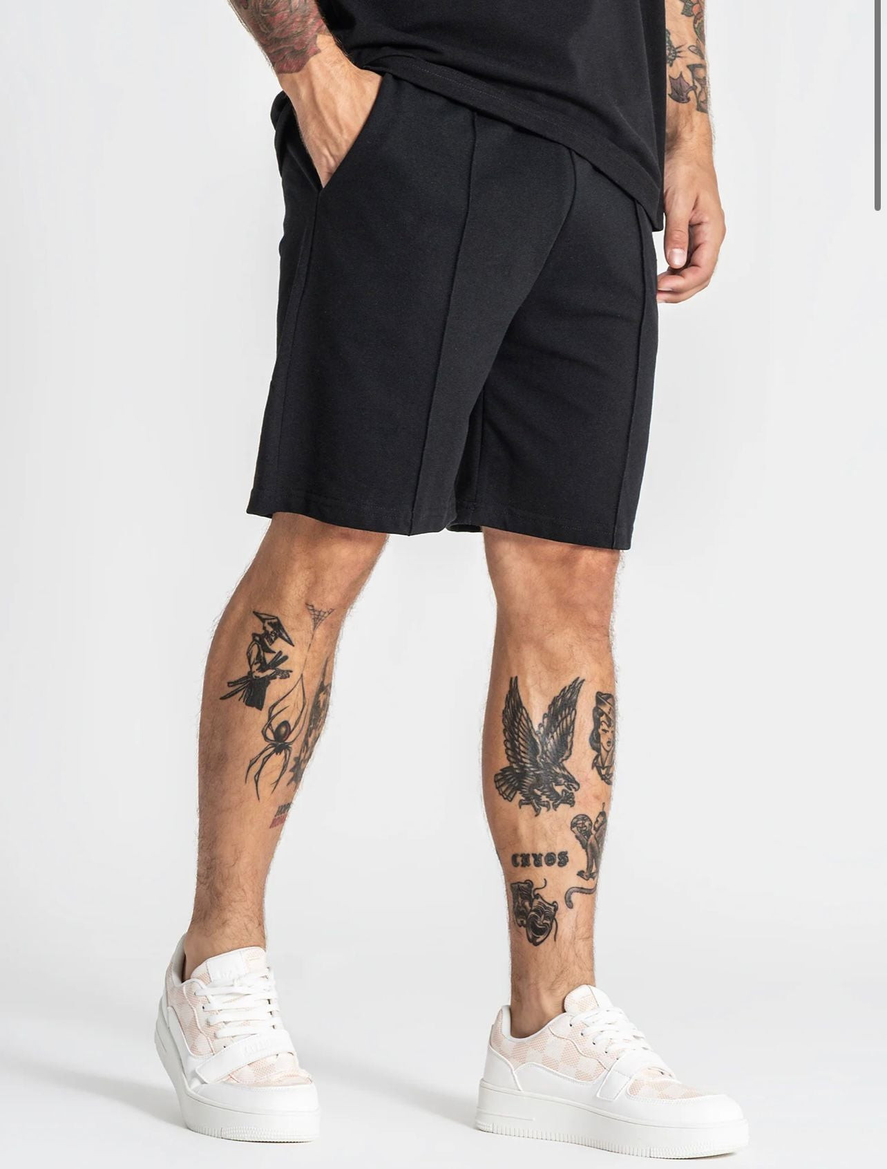 SHORTS DE PIQUÉ NEGROS GK