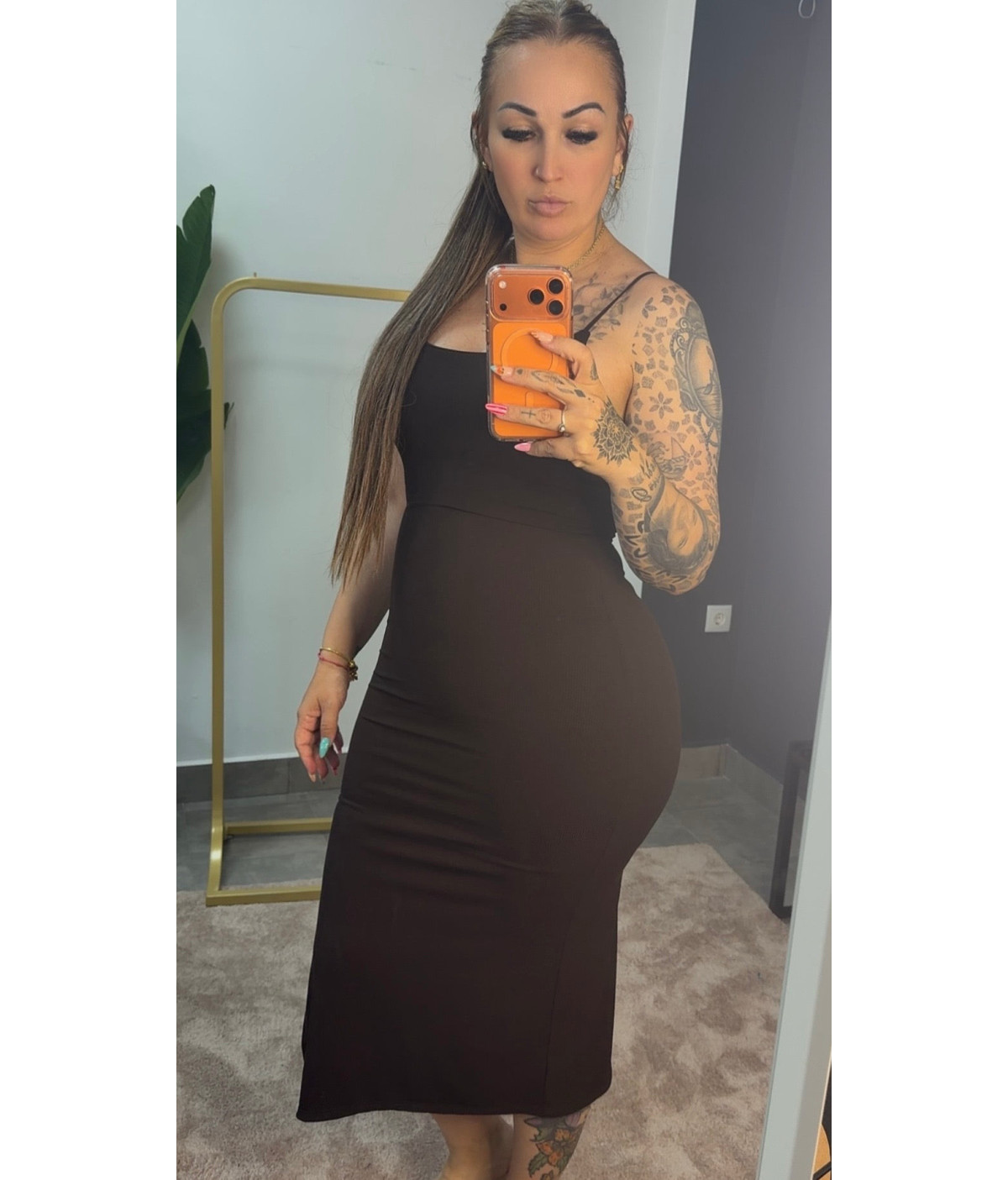 Vestido básico chocolate
