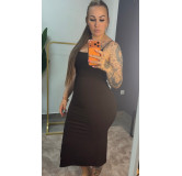 Vestido básico chocolate