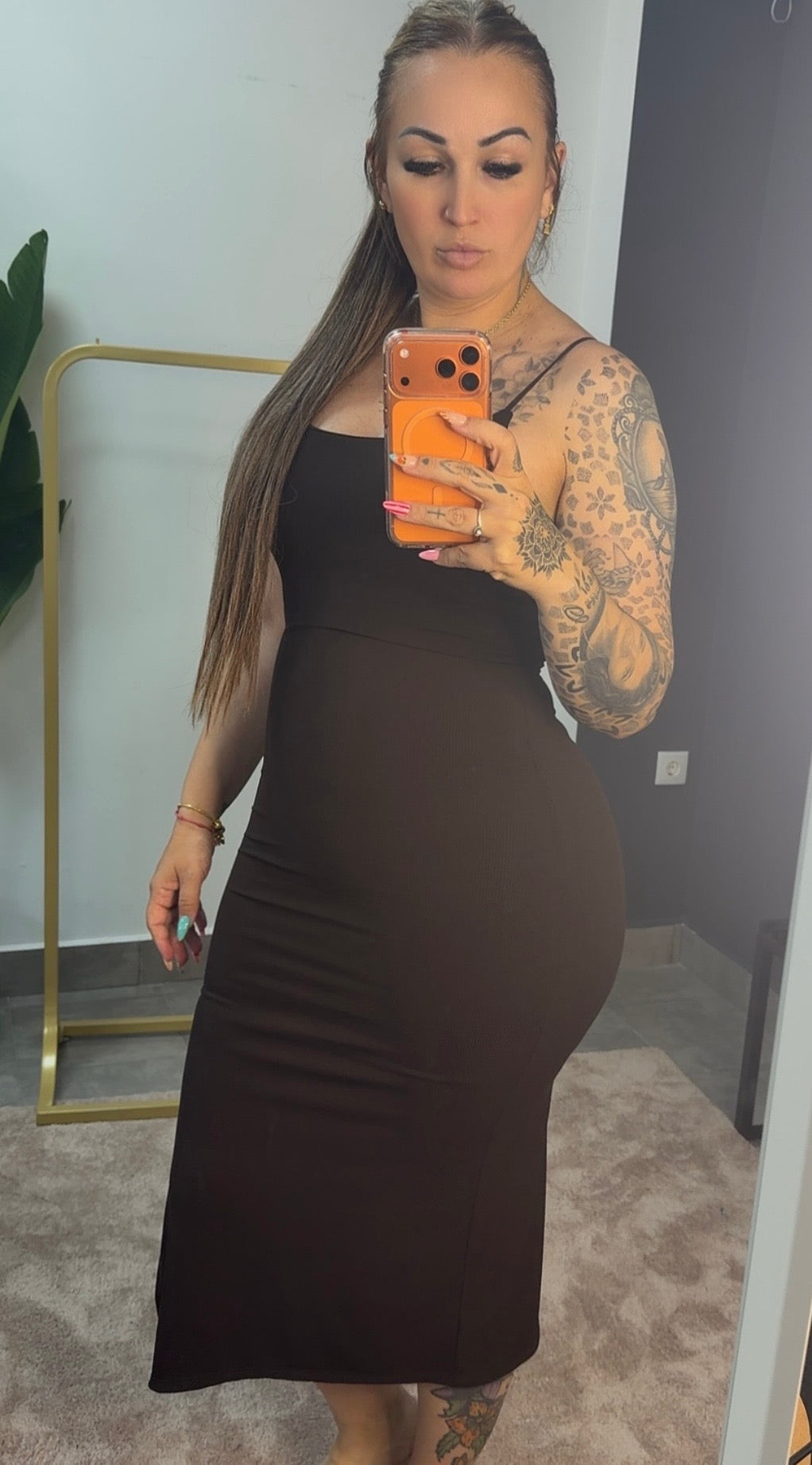 Vestido básico chocolate